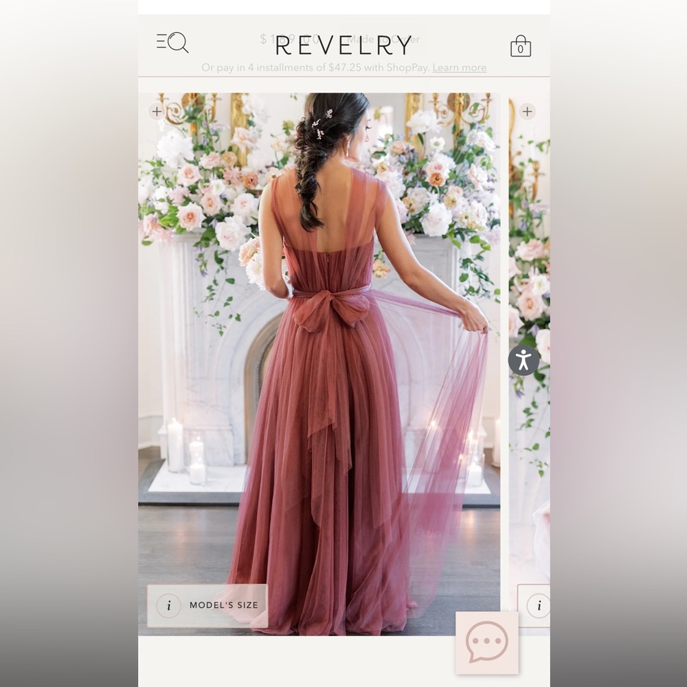 Bridesmaid dress, color = rosewood. Size 4